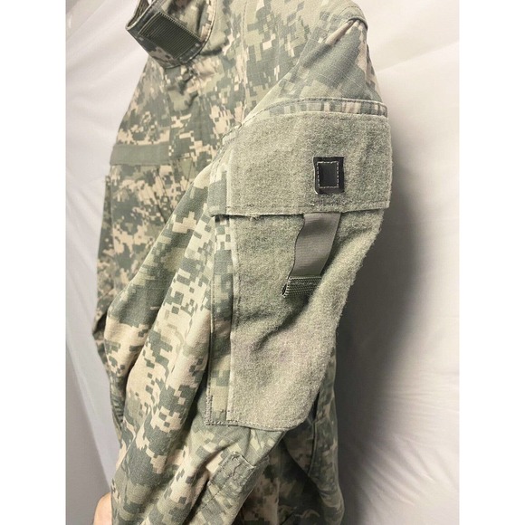 Vintage Camo Army Military Combat Jacket Pixelated‎ Camo Green Size X-Small Long - Picture 6 of 7